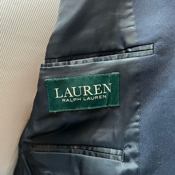 Boys Ralph Lauren Navy Blue 2-Button 16R Blazer Suit Jacket Sport Coat - Picture 3 of 5